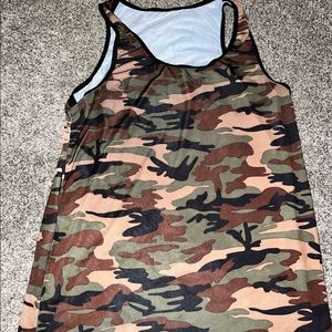 Large camouflage tank